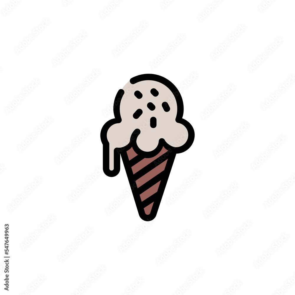 ice cream vector icon. food and beverage icon filled line style. perfect use for icon, logo, illustration, website, and more. icon design color style ice cream vector icon. food and beverage icon filled line style. perfect use for icon, logo, illustration, website, and more. icon design color style