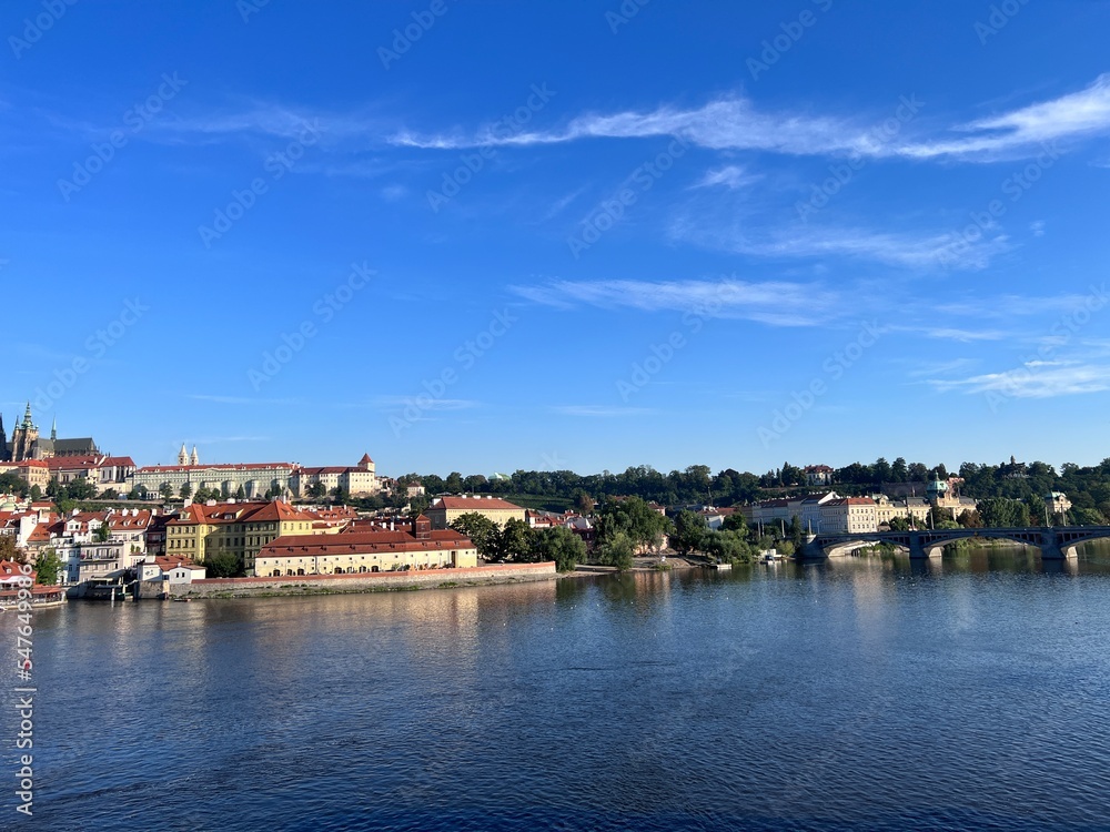 Prague, Czech Republic . Charles Bridge and Vltava river