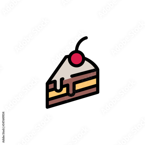 cake vector icon. food and beverage icon filled line style. perfect use for icon, logo, illustration, website, and more. icon design color style