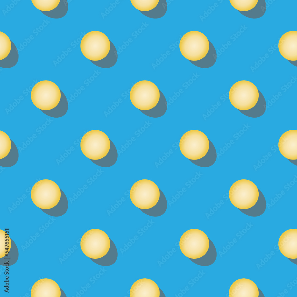 Perfect Seamless pattern in golden polka dots on a blue background