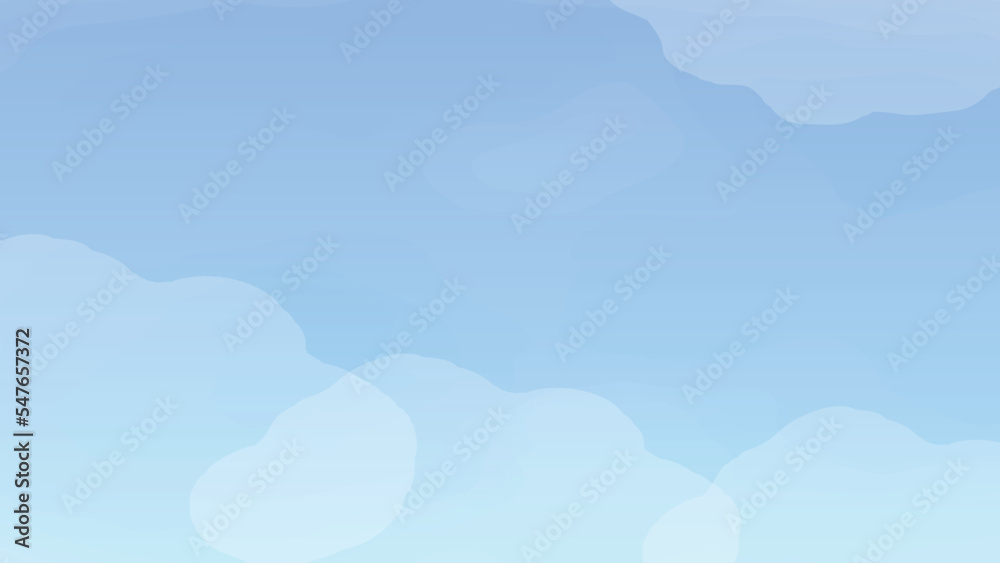 青空の空と雲のイメージ背景イラスト