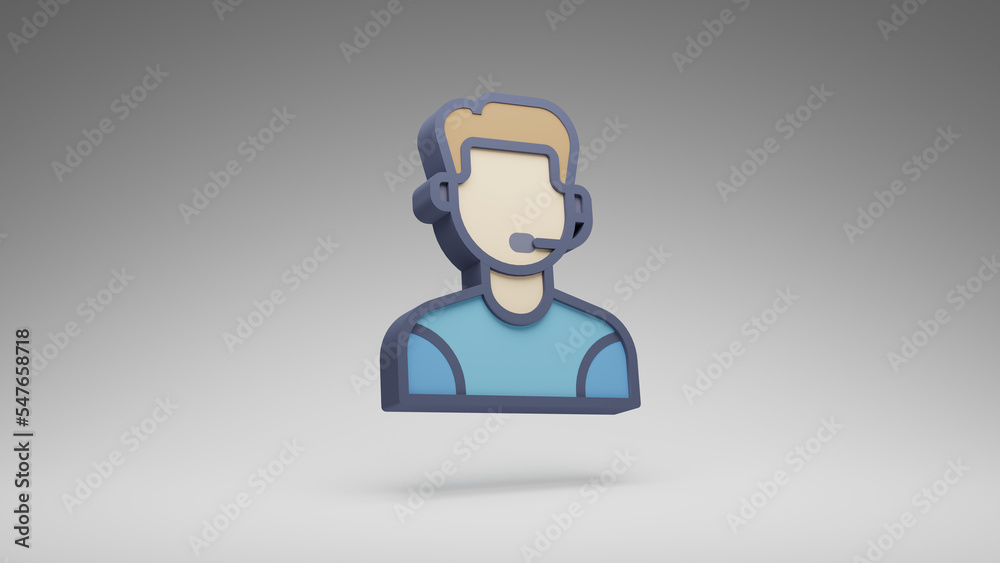 Fototapeta premium 3D Icon Customer
