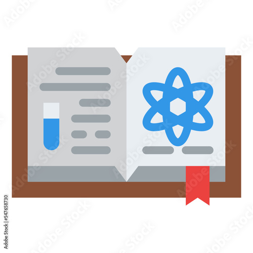 science book learn infomation science icon