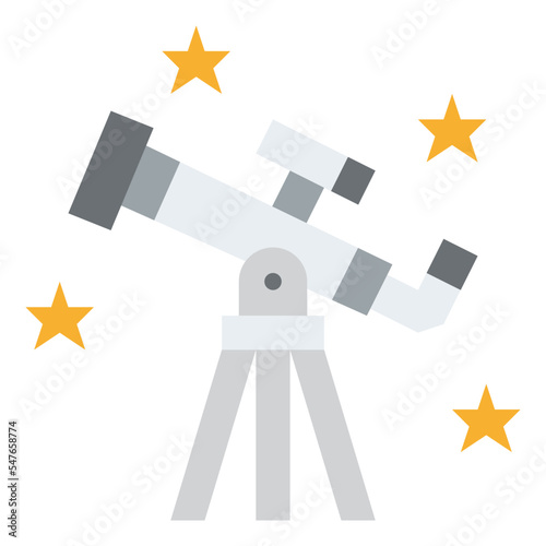 stargaze telescope star science icon
