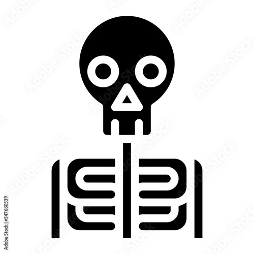 skeleton body glost science icon photo