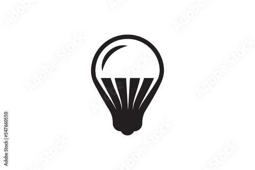 Led lamp icon energy economy technology. Electric bulb power modern innovation. Smart home vector sign.