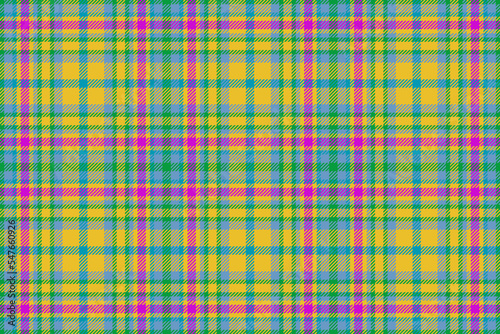 Plaid fabric textile. Tartan texture vector. Check seamless pattern background. © SolaruS