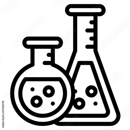 flasks experiment chemistry science icon