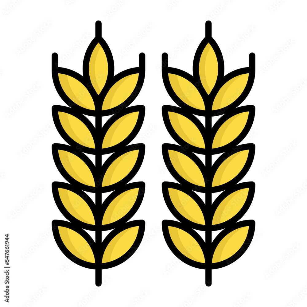 Wheat, grain, plant icon in modern style for website mobile logo app UI design. simple vector icon. Wheat, grain, plant icon in modern style for website mobile logo app UI design. simple vector icon.