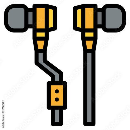 earphones listen gadget music icon