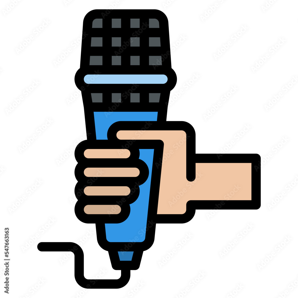 singing hand microphone music icon singing hand microphone music icon