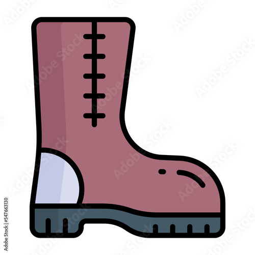 Boot, footwear, shoes icon in modern style for website mobile logo app UI design. simple vector icon. 