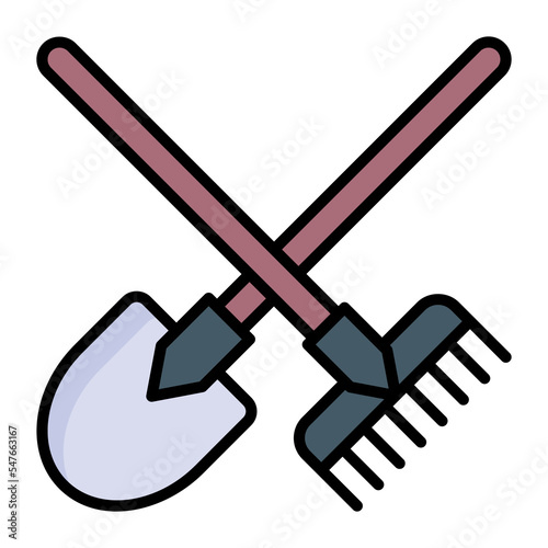 Gardening tools, gardening, farming icon in modern style for website mobile logo app UI design. simple vector icon. 