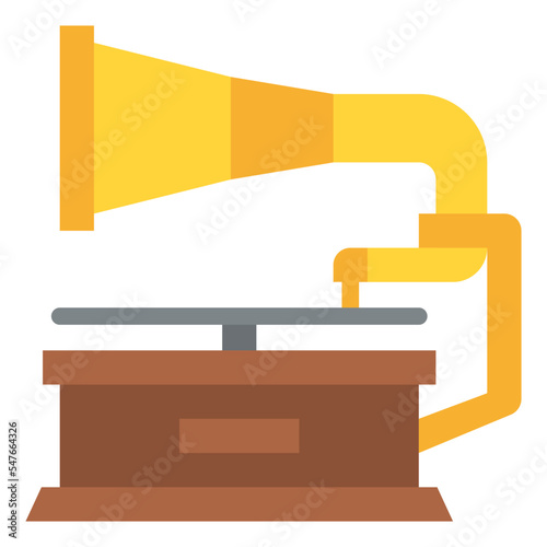 gramophone rhythm vintage music icon