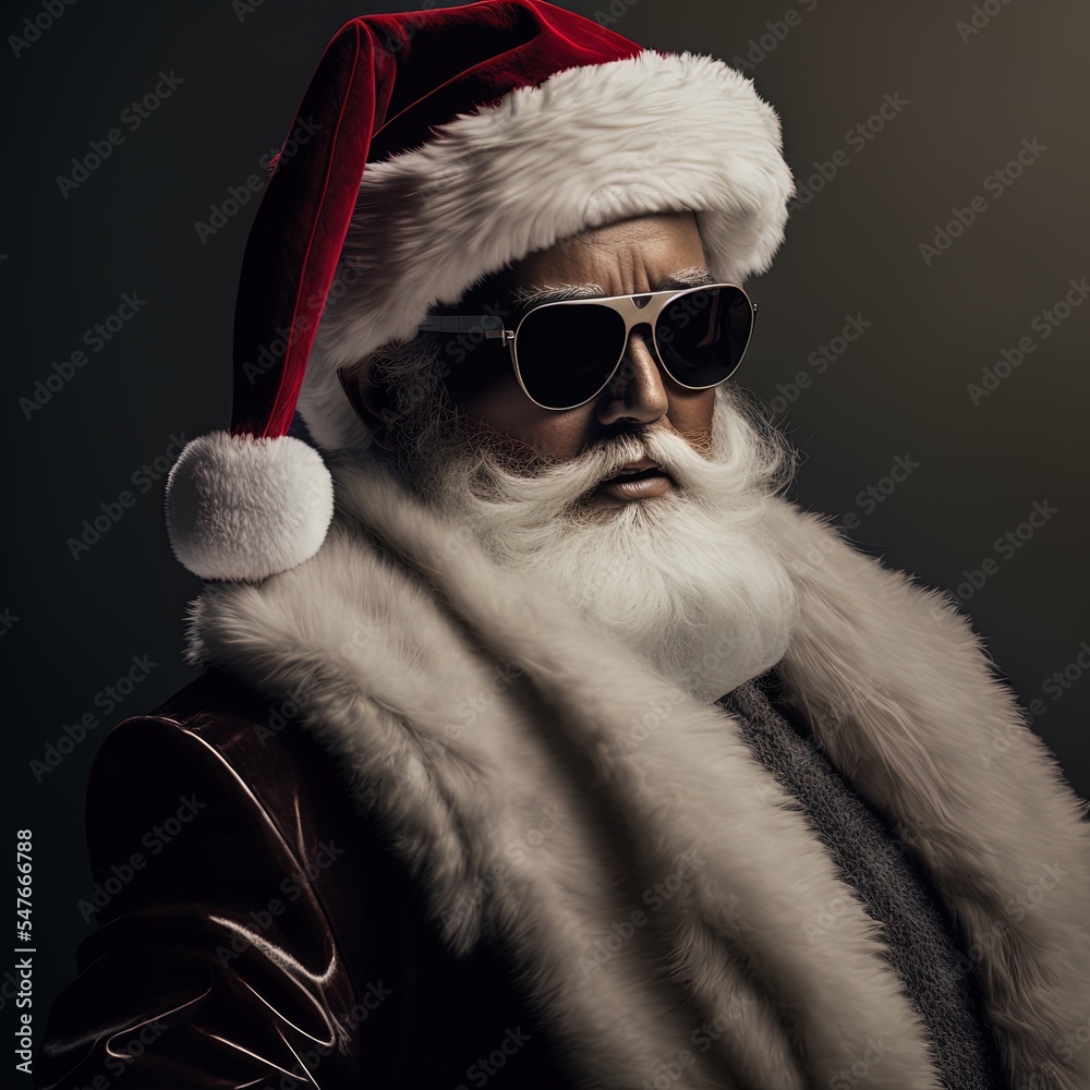 Fashion Portrait of Santa Claus Generative AI Fashion Portrait of Santa Claus Generative AI