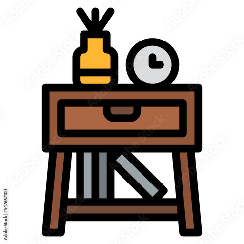 bedside table bedroom furniture interior icon