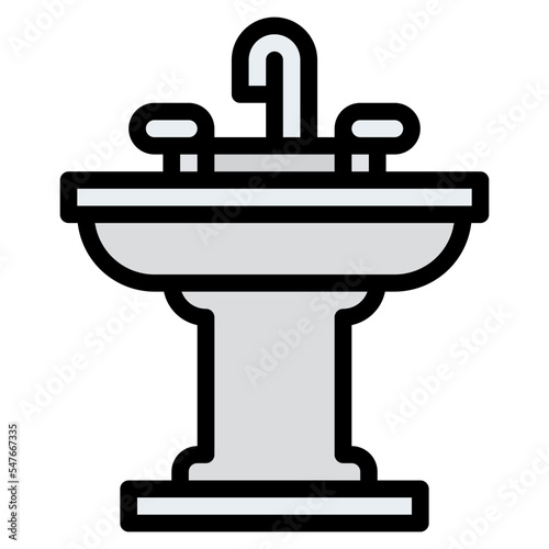 washbasin furniture wash interior icon