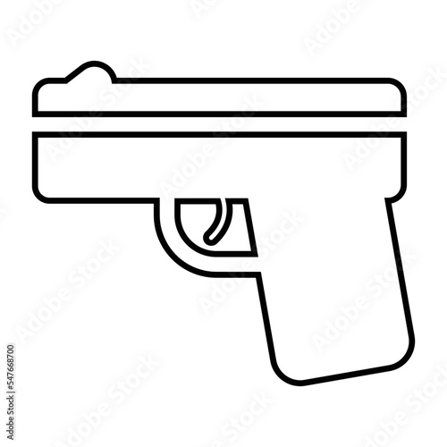 Pistol Icon in Line Style photo