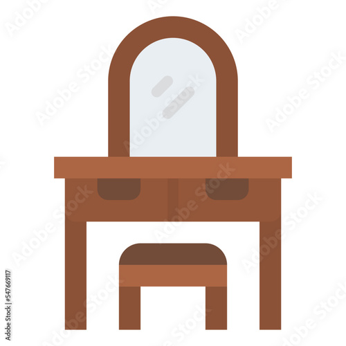 dressing table makeup furniture interior icon