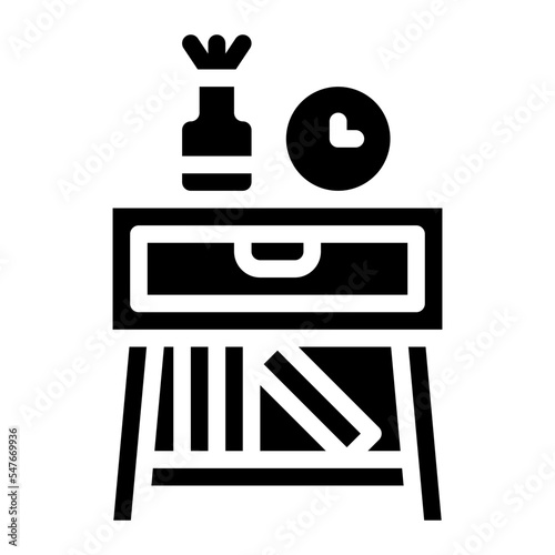 bedside table bedroom furniture interior icon