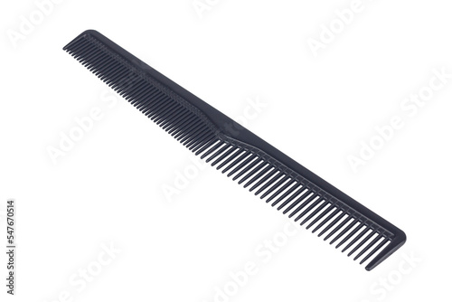 black hair comb isolated from background