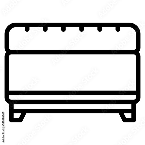 ottoman seat furniture interior icon