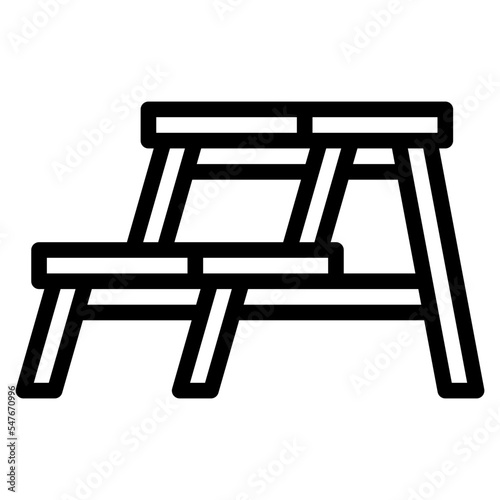 step stool furniture interior icon