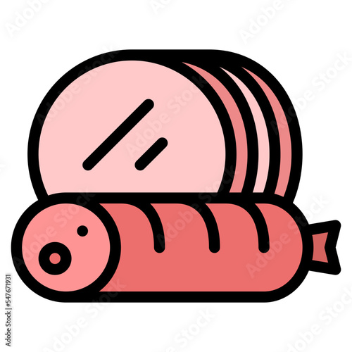 sausage ham food meat icon