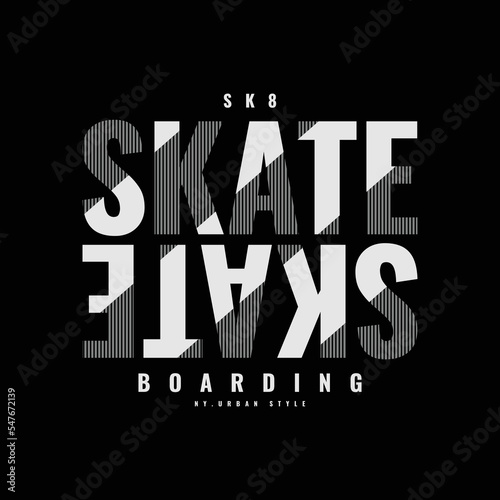 SKATEBOARD illustration typography. perfect for designing t-shirts, shirts, hoodies, poster, print