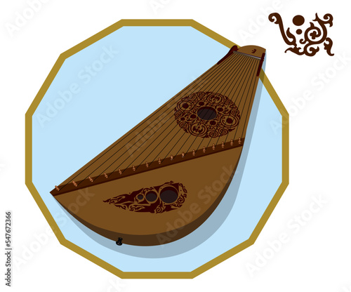 Gusli is an old Russian instrument belonging to the category of stringed, plucked instruments.