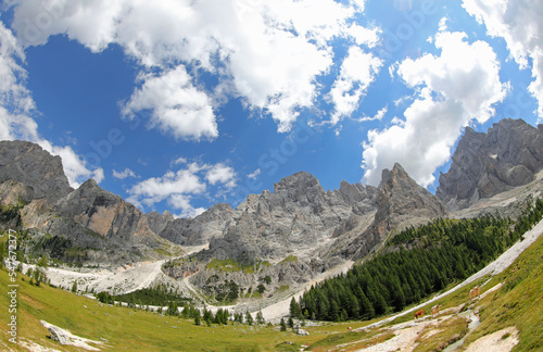 Italian alps in the Dolomites mountain group in Northern Italy photo