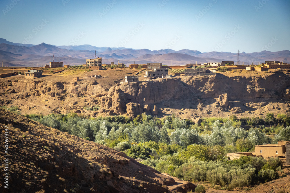 kasbah in the valley of the roses, morocco, north africa, high atlas mountains