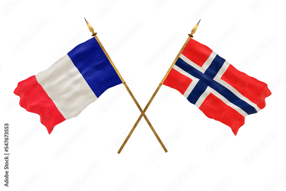 Background for designers. National Day. 3D model National flags of People's Republic of France and Jian mayen Background for designers. National Day. 3D model National flags of People's Republic of France and Jian mayen