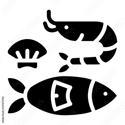 seafood food fish supermarket icon