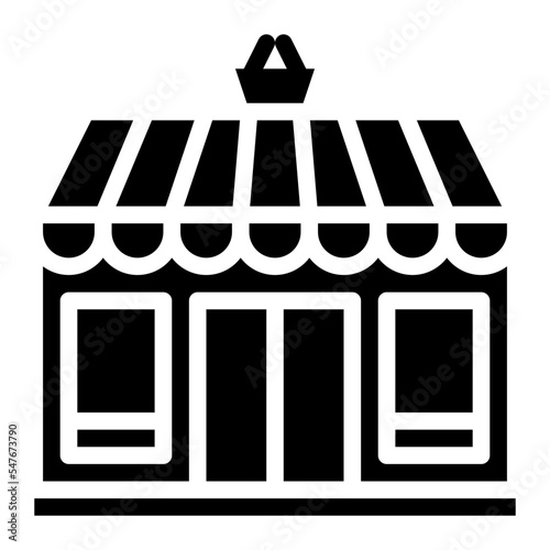 supermarket building shopping store icon