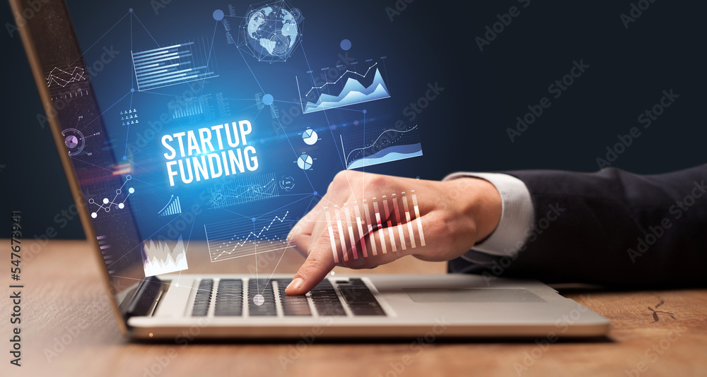 Businessman working on laptop, business concept Businessman working on laptop, business concept