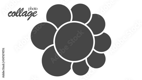 Ready-made composition of vector frames for photo collage.