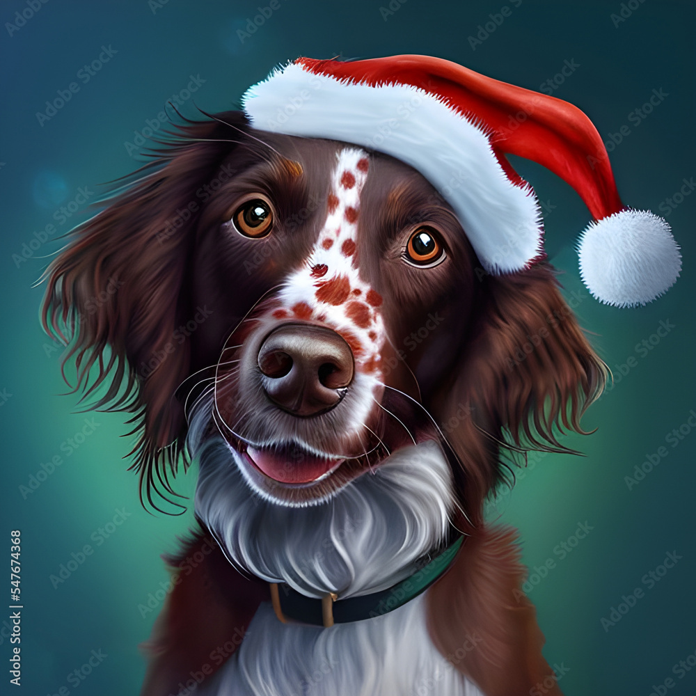 Cute pet dressed up for Christmas holidays. Cute pet dressed up for Christmas holidays.