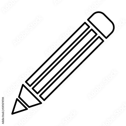 Wooden Pencil Icon in Line Style