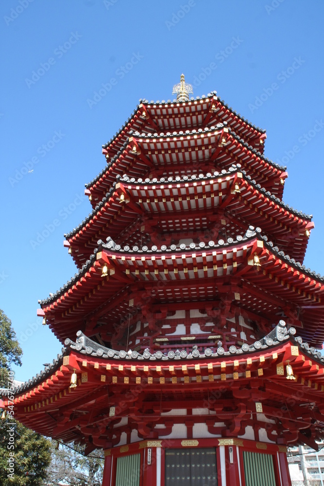 Pagoda in Kawasaki-Daishi Temple, Japan Pagoda in Kawasaki-Daishi Temple, Japan
