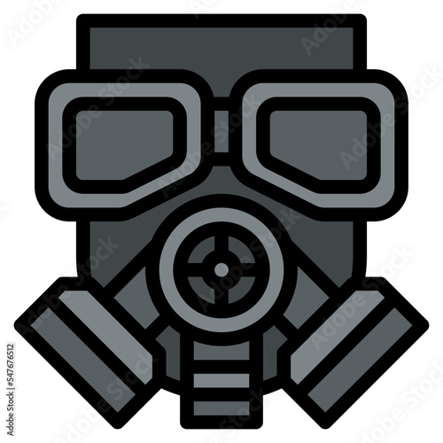 gas mask protection respirator safety icon
