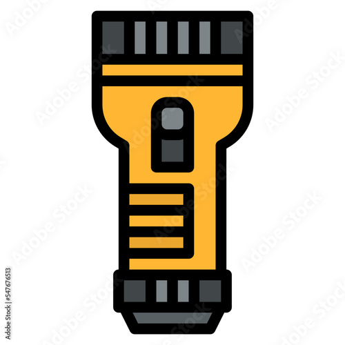 flashlight light emergency safety icon