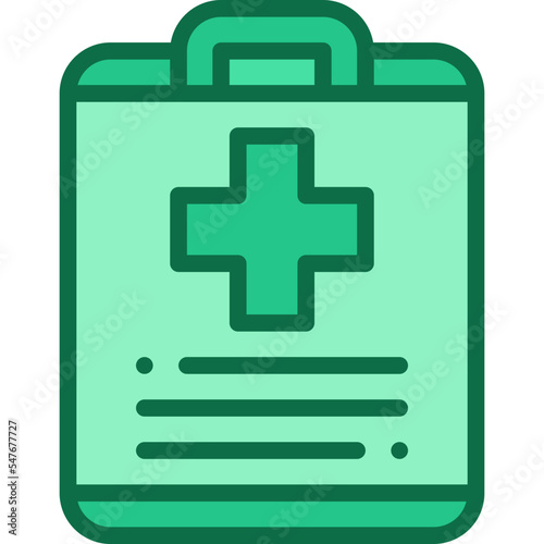 medical report two tone icon