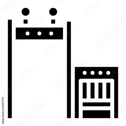 airport scanner machine scanning safety security icon