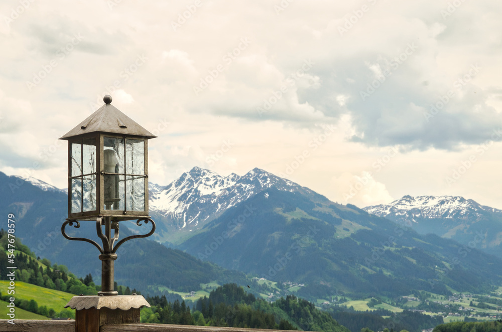lamp in the mountains