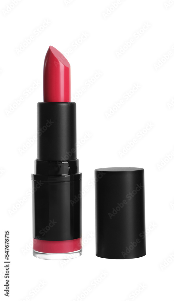 Bright lipstick on white background. Professional makeup product Bright lipstick on white background. Professional makeup product