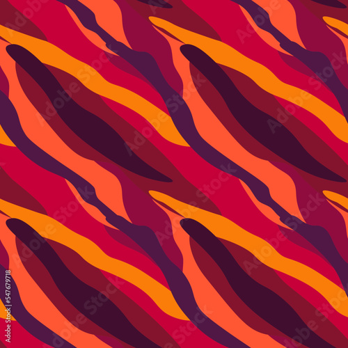 Abstract seamless colorful pattern with wave shapes