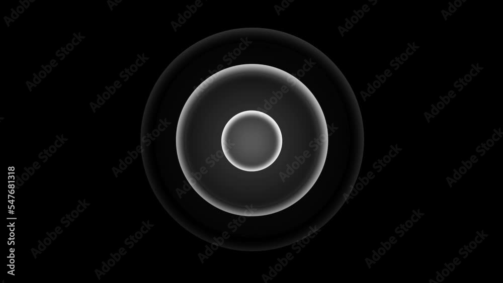 Animation of white circular ripple diffusion, alpha channel Animation of white circular ripple diffusion, alpha channel