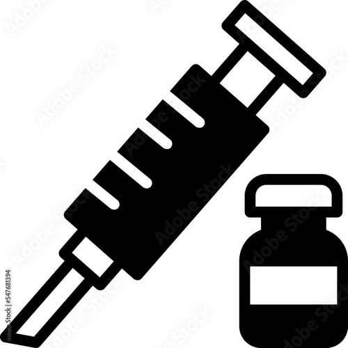 vaccine solid line icon