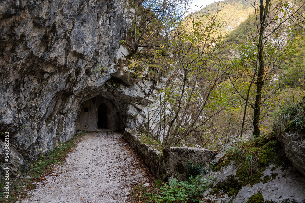 Historic fort Kluze and surrounding defense systems in the Soca valley Historic fort Kluze and surrounding defense systems in the Soca valley